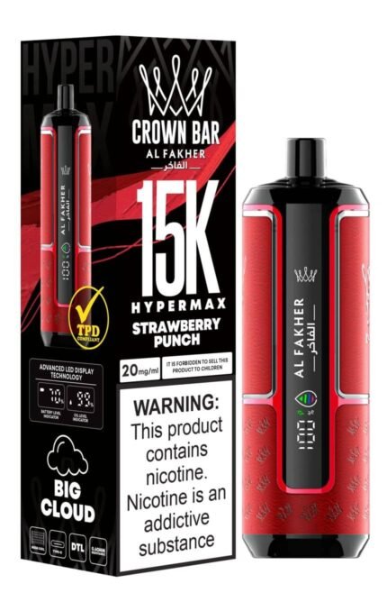 Al Fakher Crown Bar 15000 Puffs Strawberry Punch