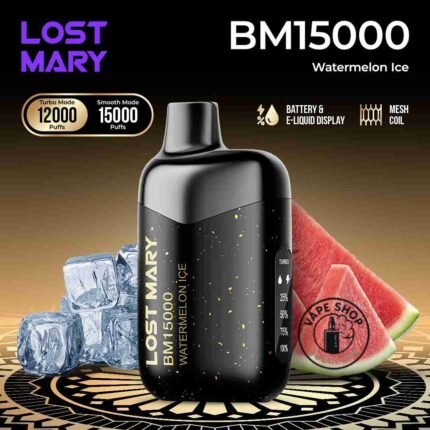 Buy LOST MARY BM15000 Puffs Disposable Vape Price in Dubai Watermelon Ice_1_11zon