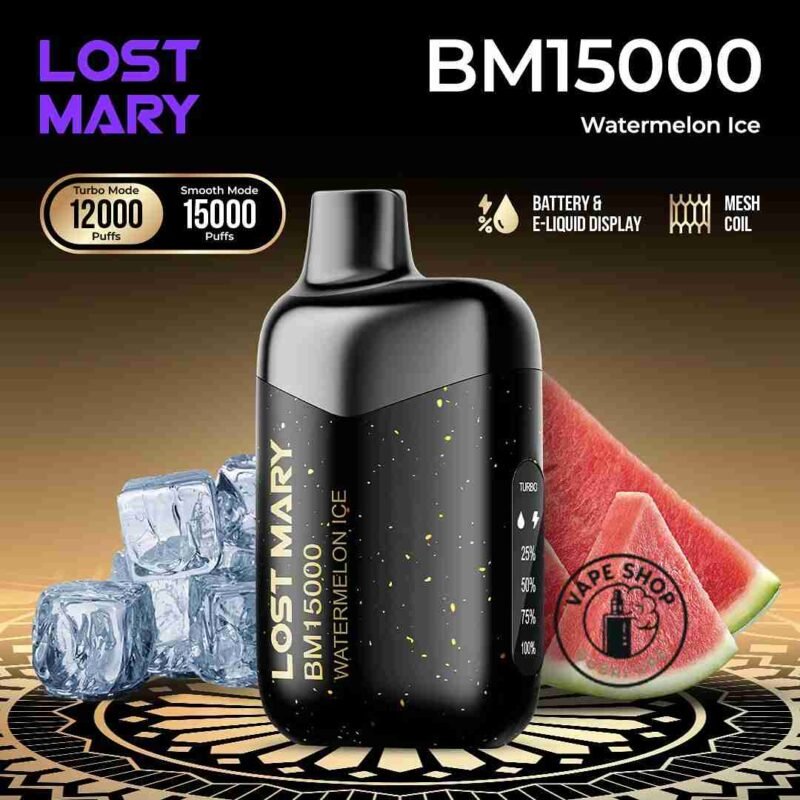 Buy LOST MARY BM15000 Puffs Disposable Vape Price in Dubai Watermelon Ice_1_11zon