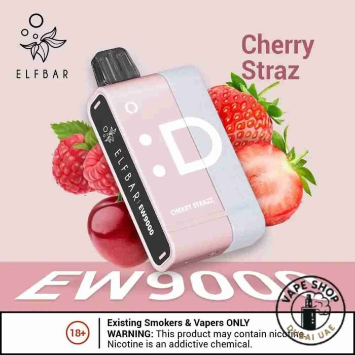 ELF-BAR-EW9000-Prefilled-Pod-Kit-9000-Puffs-50mg-disposable-vape-cherry-strazz