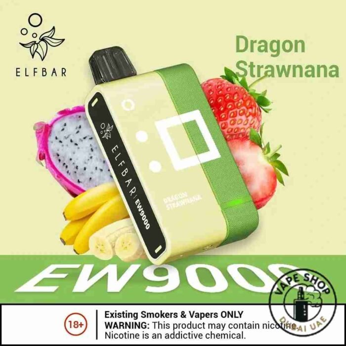 ELF-BAR-EW9000-Prefilled-Pod-Kit-9000-Puffs-50mg-disposable-vape-dragon-strawnana