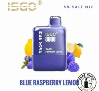 Isgo-New-York-8000-Puffs-Rechargeable-Disposable-Vape-In-UAE-BLUE-RASPBERRY-LEMON