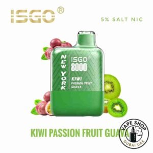 Isgo-New-York-8000-Puffs-Rechargeable-Disposable-Vape-In-UAE-KIWI-PASSION-FRUIT-GUAVA