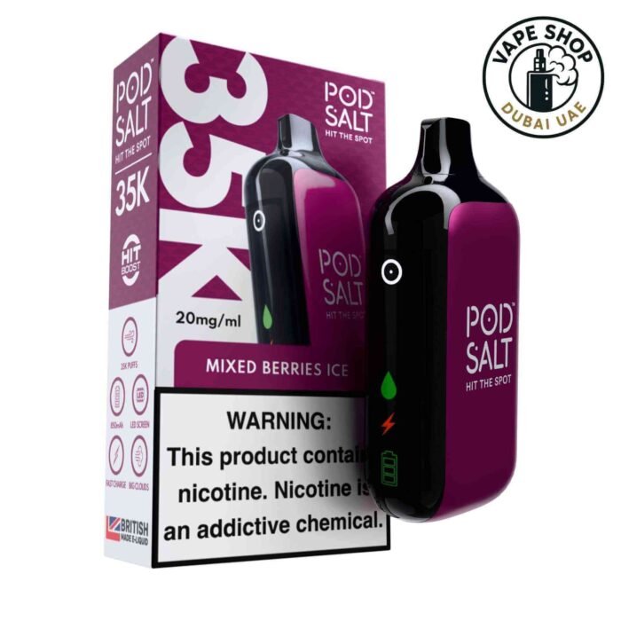 Pod Salt 35,000 Puffs Disposable Vape - Mixed Berries Ice