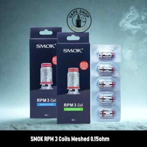 SMOK RPM 3 Coils Meshed 0.15ohm , Meshed 0.23ohm Replacement Coils in Dubai, UAE – 5 PCS Per Pack