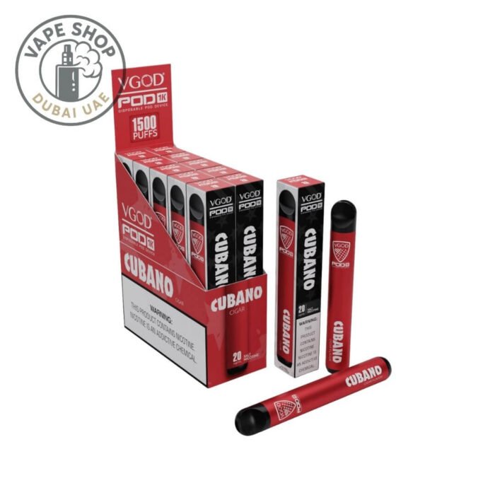 VGOD Pod 1k 1500 Puffs 50MG Nicotine Disposable Vape Cubano