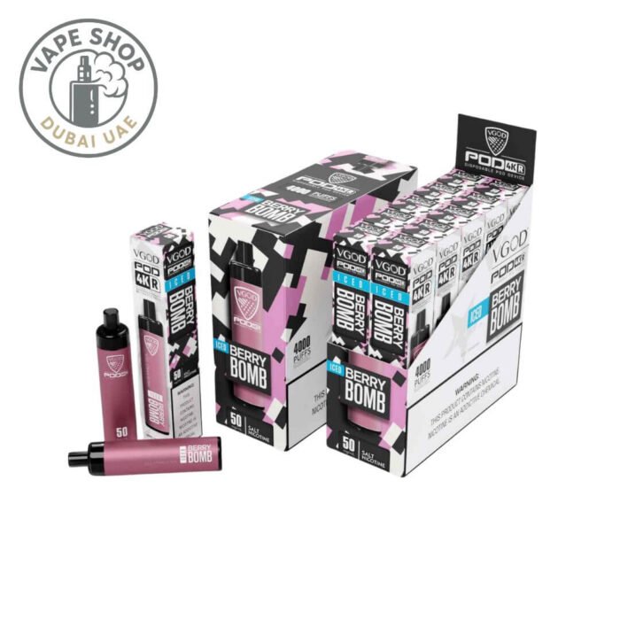 VGOD Pod 4K 4000 Puffs 20MG & 50MG Iced Berry Bomb