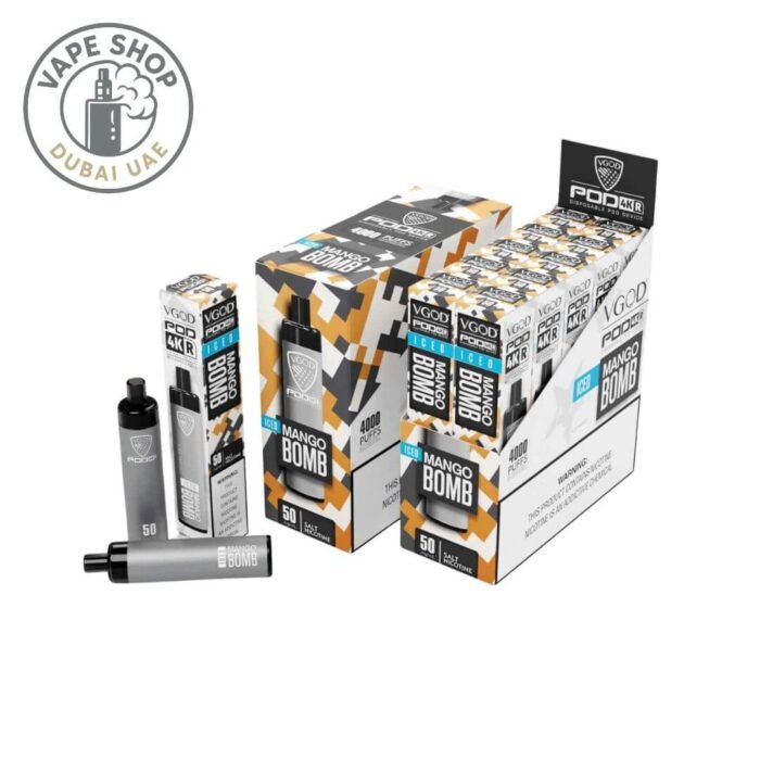 VGOD Pod 4K 4000 Puffs 20MG & 50MG Iced Mango Bomb
