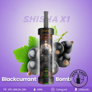 MFU Shisha X1 40000 Puffs 5mg Disposable Vape Price in Dubai Blackcurrent Bombo