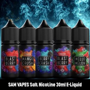 SAM VAPES Salt Nicotine 30ml E-Liquid 30mg & 50mg Vape Juice