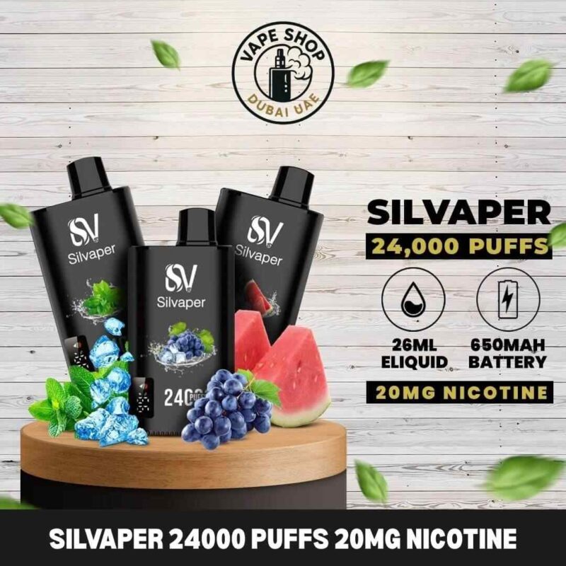 Silvaper 24000 review: Silvaper Rocket 24000 disposable vape front view