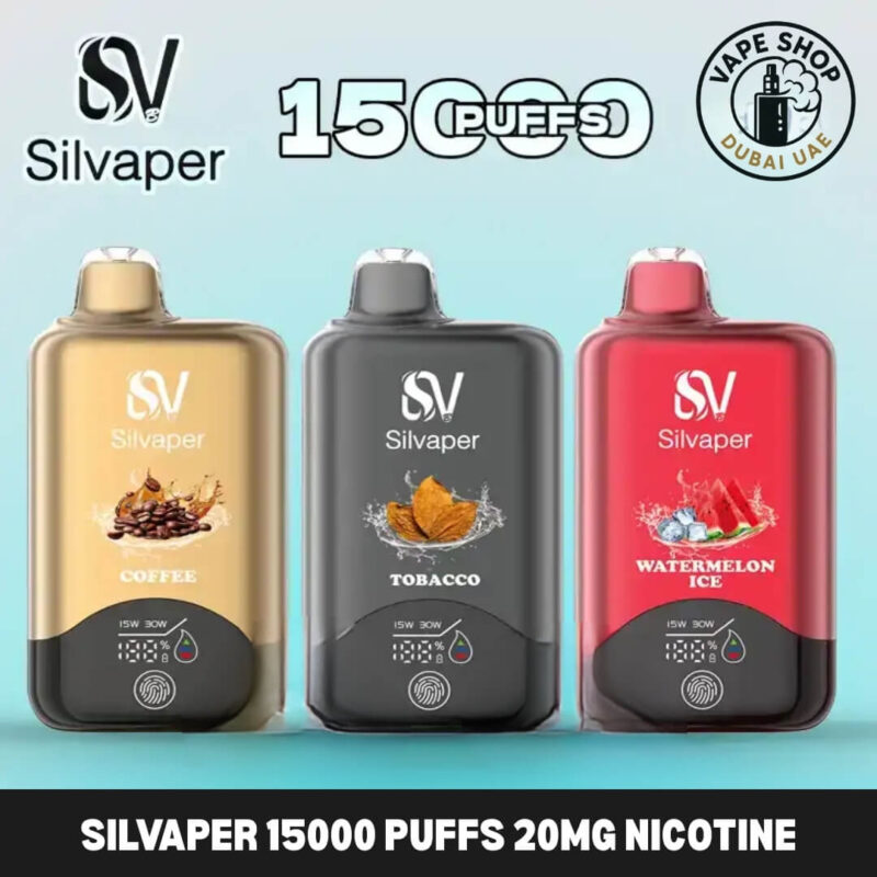 Silvaper 15000 Puffs review image of the 20mg disposable vape