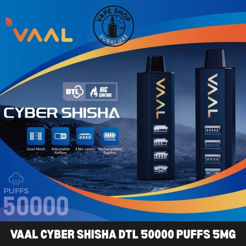 Vaal Cyber Shisha review image: Vaal Cyber Shisha DTL 50000 disposable vape