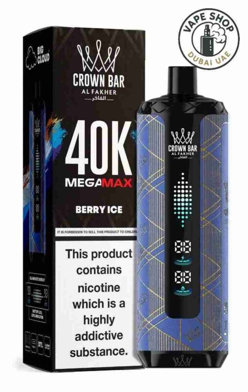 Crown Bar Al Fakher v2.0 Mega Max review: Crown Bar Al Fakher v2.0 Mega Max disposable vape in Berry Ice