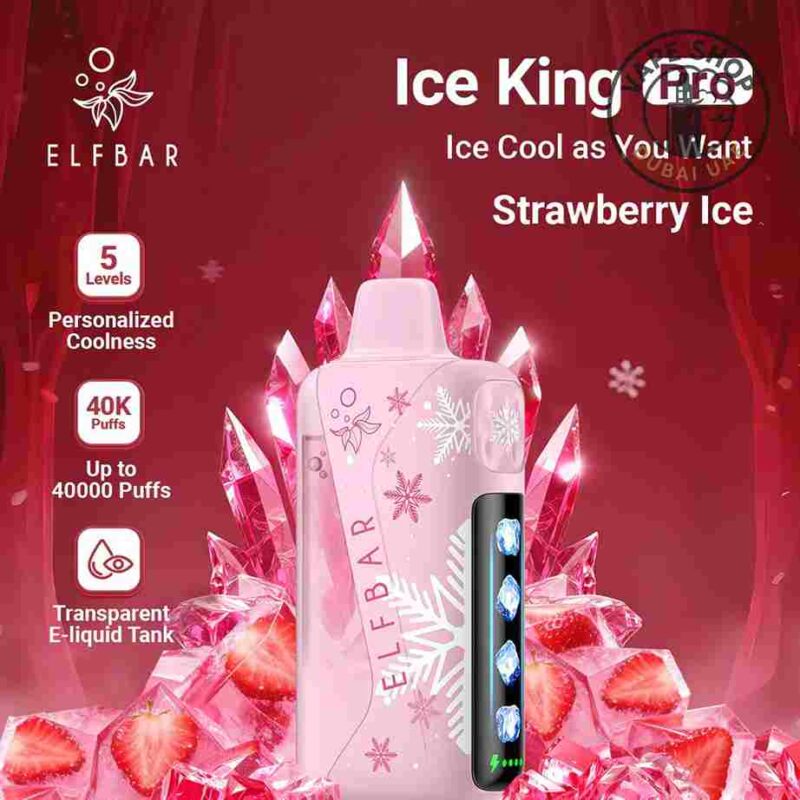 Elfbar ice king pro up to 40000 puffs Strawberry Ice