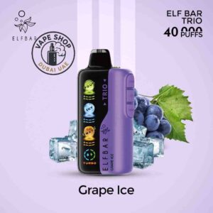 Elfbar trio up to 40000 puffs 50mg GRAPE ICE