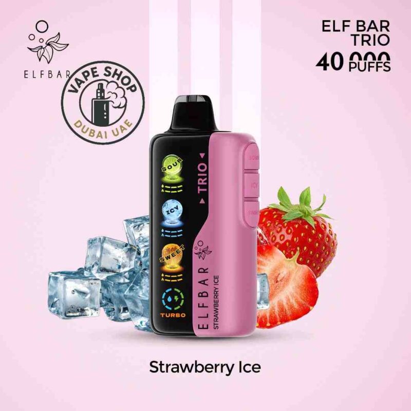 Elfbar trio up to 40000 puffs 50mg Strawberry Ice