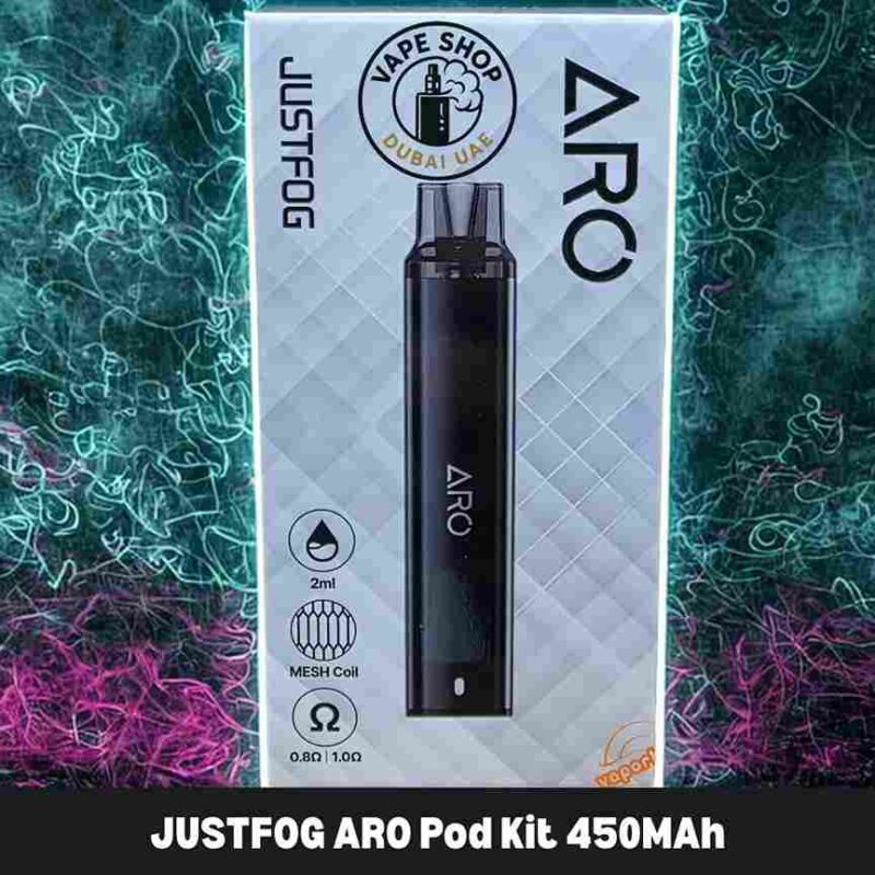 JUSTFOG ARO Pod Kit 450mAh review - compact black open pod kit