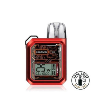 UWELL-Caliburn-GK3-Kit-25W-Pod-System-2.5ml-Vape-Kit-900mAh-Starter-Kit-in-Dubai-UAE-RED