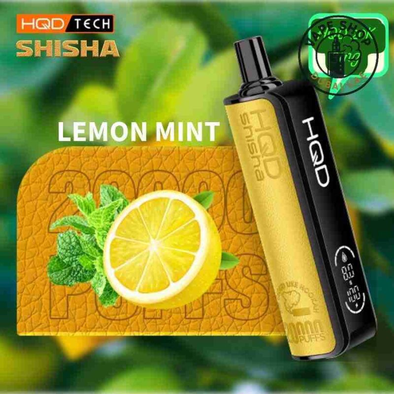 HQD Shisha 20000 Puffs 3mg review: Lemon Mint flavour