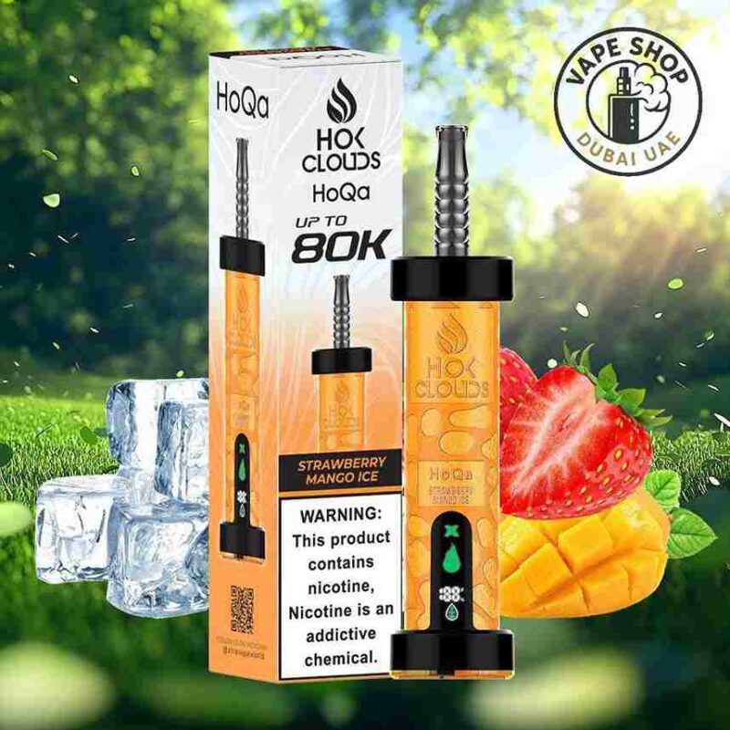 Hok Clouds HoQa 80K review: strawberry mango ice flavour