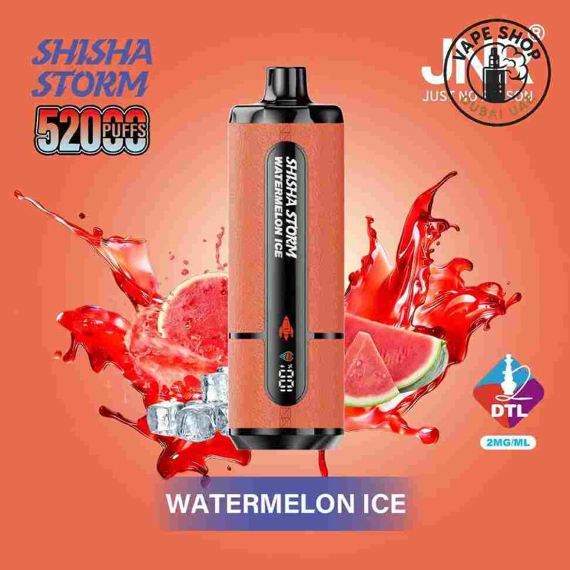 JNR Shisha Storm 52000 Puffs review - Watermelon Ice flavour
