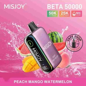 MISJOY Beta 50000 Puffs Disposable Vape Peach Mango Watermelon