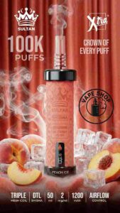 Sultan Xtra shisha Dtl 100k peach ice